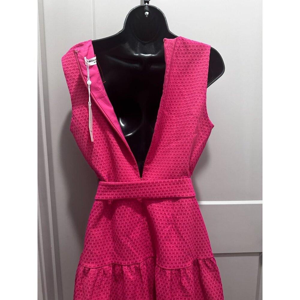 Amanda Uprichard New York Evie Dress NWT $100 Size M Pink - Picture 8 of 10